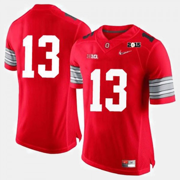 Ohio State Buckeyes Men's #13 Red College Football Jersey 2404DGHT7